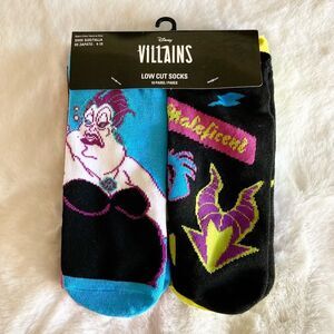 Disney Villains 10 Pairs of Low Cut Socks NWT